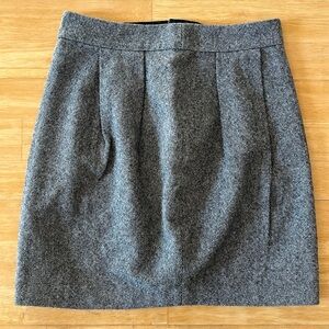 UNIQLO Women’s Wool Herringbone Bubble Skirt, Grey, Size 2